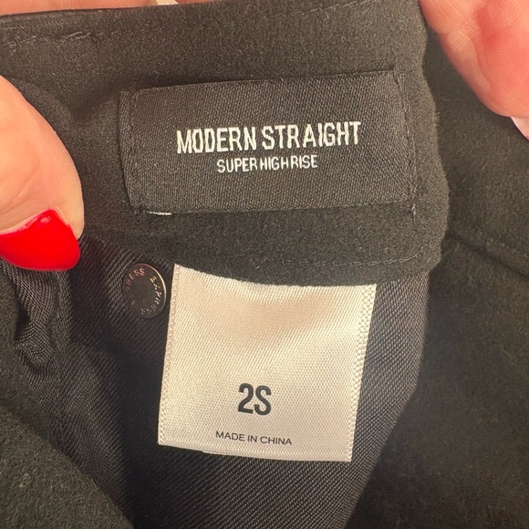 NWT Express Modern Straight Super High rise faux leather pants size 2S - Picture 5 of 9